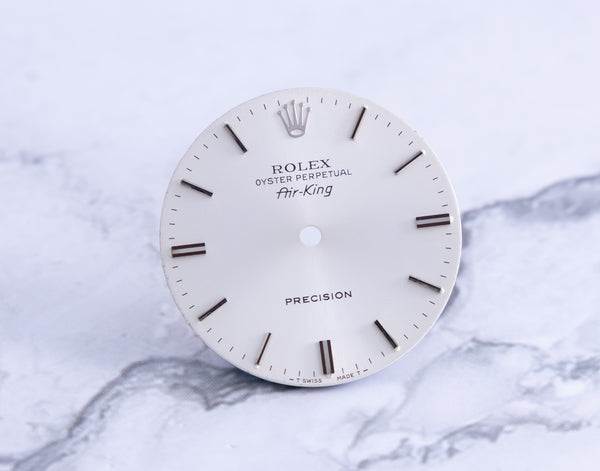 Load image into Gallery viewer, Rolex Air-King Silver Stick Marker Dial for model 5500 FCD21652
