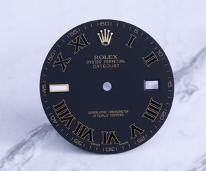 Rolex Datejust II Matte Black Roman for model 116333 FCD21730