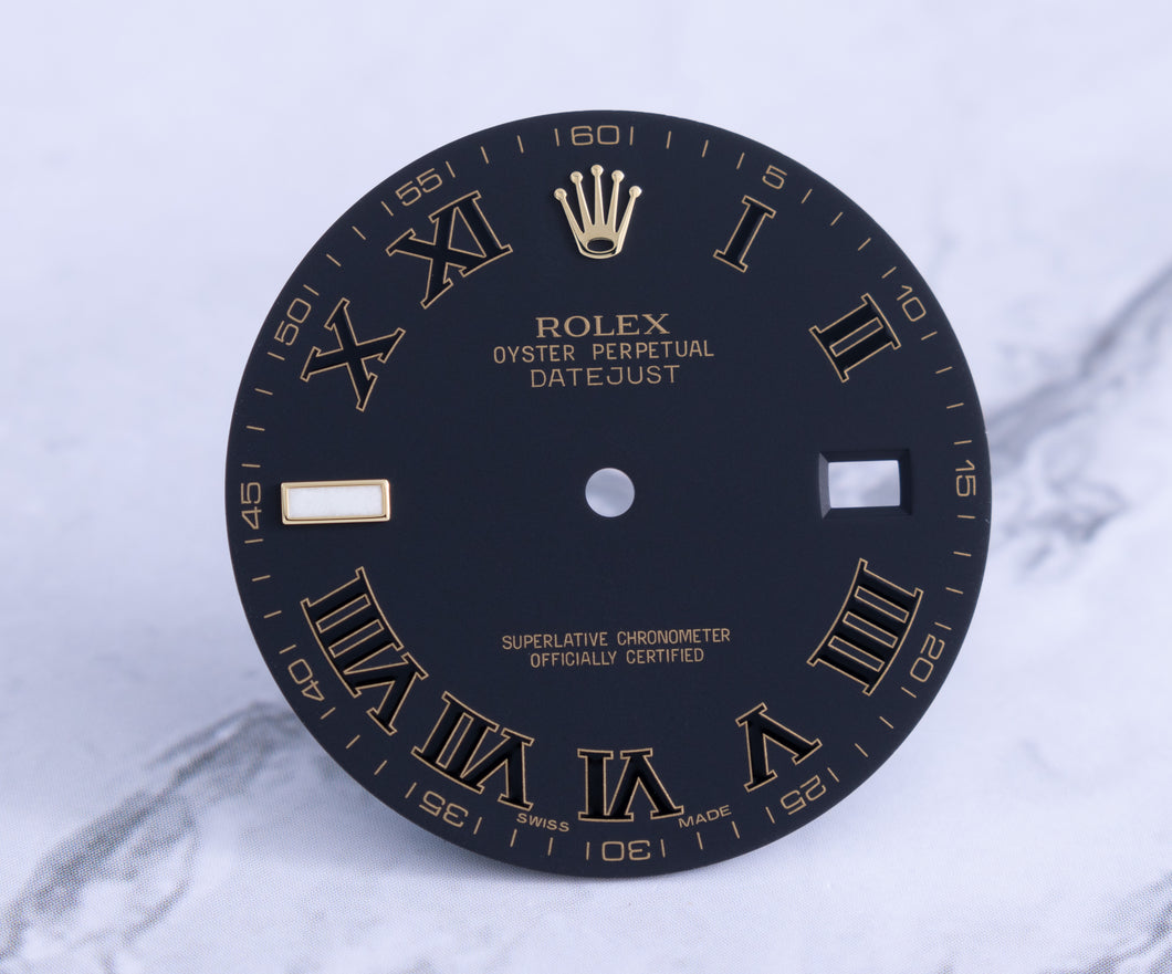 Rolex Datejust II Matte Black Roman for model 116333 FCD21730