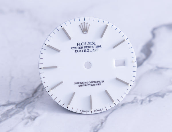 Load image into Gallery viewer, Rolex Datejust White Enamel Dial for model 16030 - 16014 FCD21739
