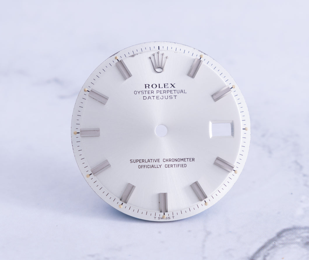 Rolex Datejust Silver Wide Boy Marker Dial for model 1601 - 1603 FCD21753