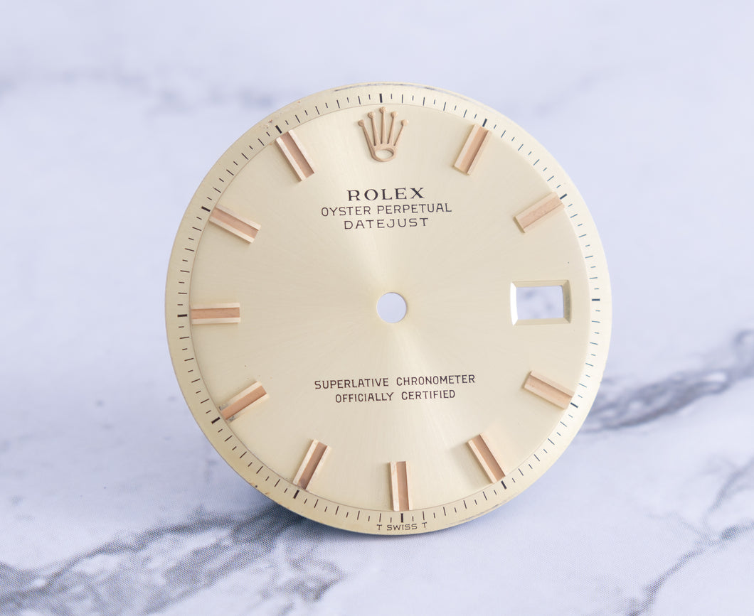 Rolex Datejust Champagne Wide Boy Marker Dial for model 1601 - 1603 FCD21799