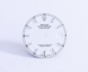 Rolex Mens White Lumi Index dial for model 116234 116200 FCD21978