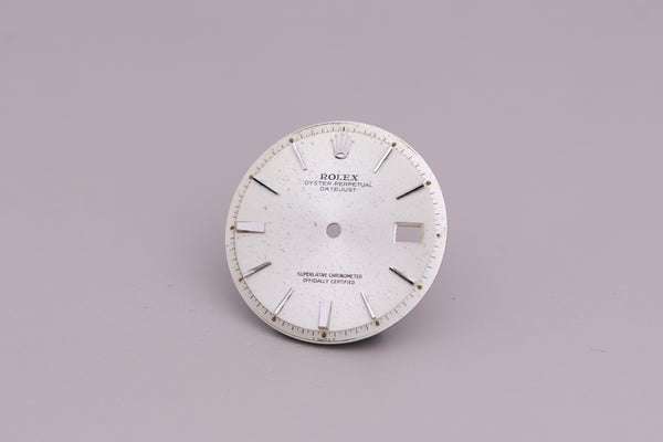 Load image into Gallery viewer, Rolex NQ Datejust Spotted Silver Stick Dial for 1601 - 1600 FCD22174
