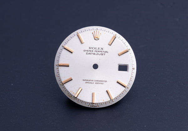 Load image into Gallery viewer, Rolex NQ Datejust ROSE GOLD Silver Stick Dial for 1601 FCD22176
