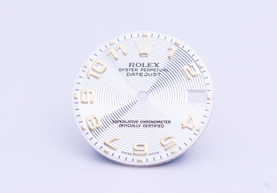 Rolex midsize Silver Concentric Dial for model 178273 FCD22209