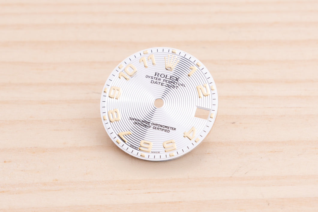 Rolex midsize Silver Concentric Dial for model 178273 FCD22209