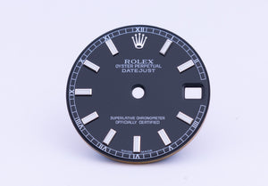 Rolex Midsize Datejust Black Index Dial for model 178274 FCD22408