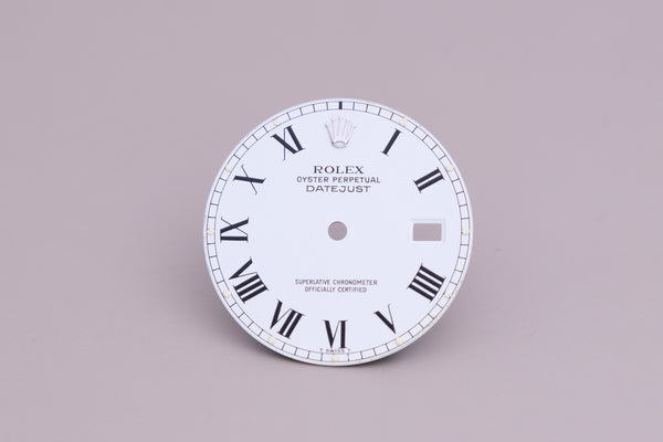 Load image into Gallery viewer, Rolex Mens Datejust White Buckley Dial for 16014 - 16030 FCD23545

