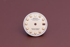 Rolex Ladies Datejust Cream Lacquer Bezel Set Diamond Dial for 69178 FCD23548