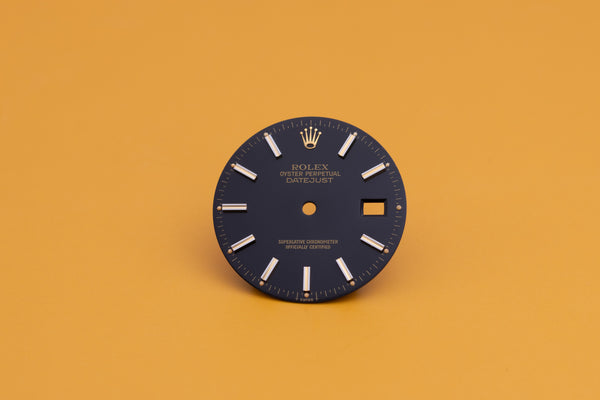 Load image into Gallery viewer, Rolex Datejust Black Stick Marker Dial for model 16013 FCD23707
