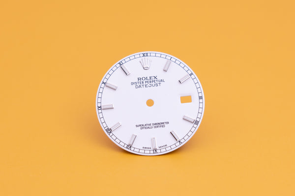 Load image into Gallery viewer, Rolex Mens White Lumi Index dial for model 116234 116200 FCD23726
