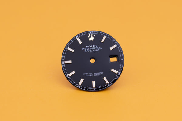 Load image into Gallery viewer, Rolex Mens Datejust Black Lumi Stick Dial for 116233 FCD23770
