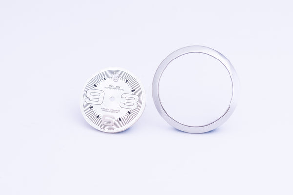 Load image into Gallery viewer, Rolex Midsize Silver Arabic dial and Bezel for 177200 FCD24121
