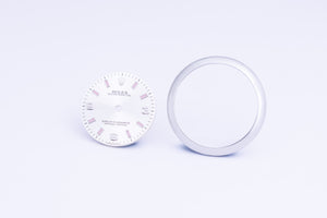 Rolex Midsize Silver Arabic dial and Bezel for 177200 FCD24122