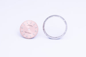 Rolex Midsize Pink Arabic dial and Bezel for 177200 FCD24125