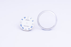 Rolex Midsize White Roman dial and Bezel for 177200 FCD24128