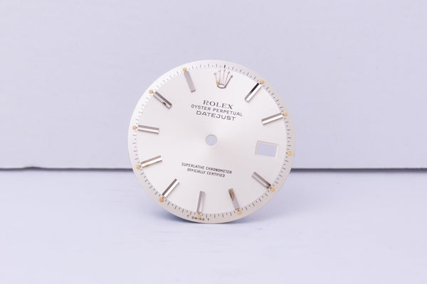 Load image into Gallery viewer, Rolex Datejust Silver Stick dial for model 1601 FCD24256
