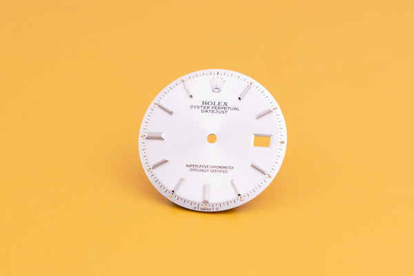 Load image into Gallery viewer, Rolex Datejust Silver Stick dial for model 1601 FCD24259
