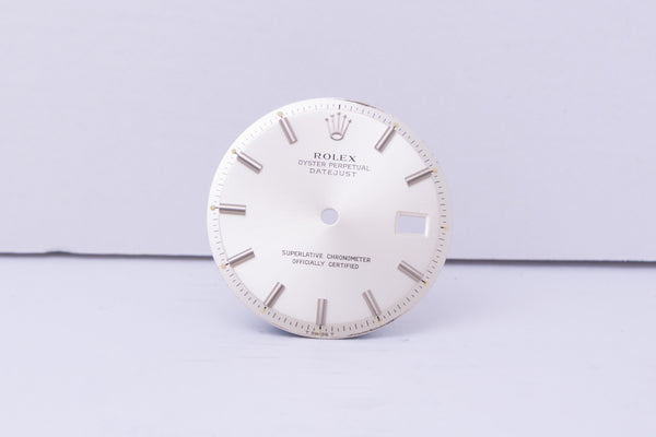 Load image into Gallery viewer, Rolex Datejust Silver Stick dial for model 1601 FCD24261
