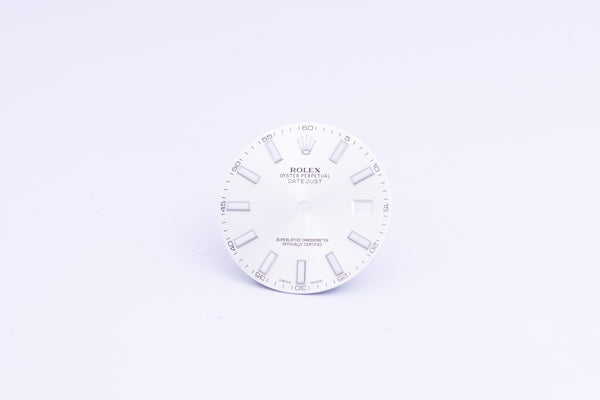 Load image into Gallery viewer, Rolex Datejust II Silver Stick marker Dial for model 116334 FCD24361
