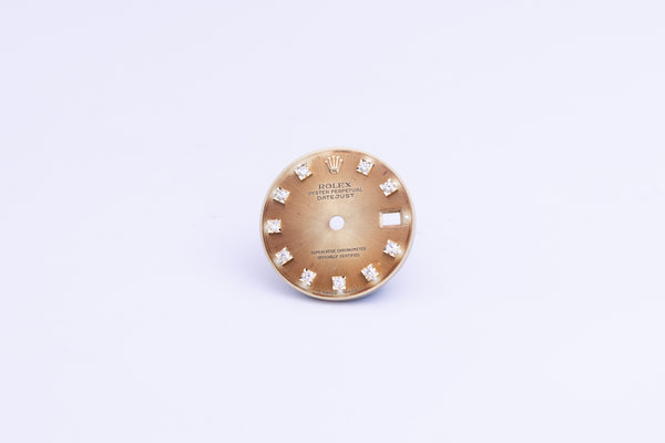 Load image into Gallery viewer, Rolex Champagne Diamond Dial ( Tropical Fade ) for 69173 FCD24427
