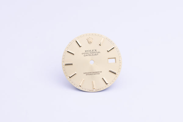 Load image into Gallery viewer, Rolex Datejust Champagne Stick marker dial for model 16013 FCD24511
