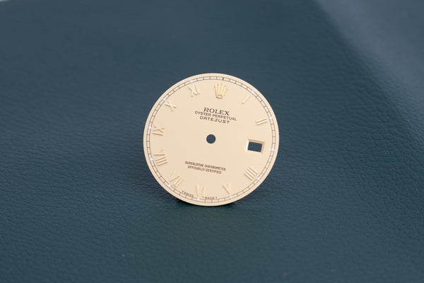 Load image into Gallery viewer, Rolex Datejust Champagne Skinny Roman Dial for model 16013 FCD24561
