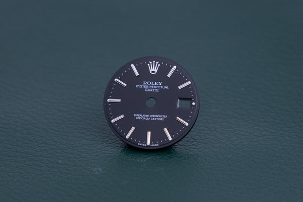 Load image into Gallery viewer, Rolex Date Black stick marker dial for model 69160 FCD24584
