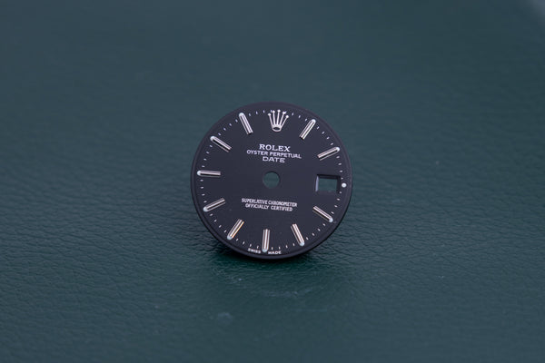 Load image into Gallery viewer, Rolex Date Black stick marker dial for model 69160 FCD24585
