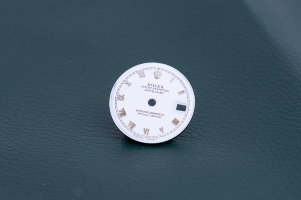 Load image into Gallery viewer, Rolex Datejust Skinny White Roman dial for 69160 - 69174 FCD24593
