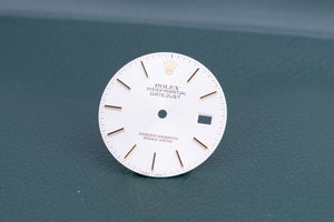 Rolex Mens Silver Black Lacquer Stick Dial for model 16013 - 16233 FCD24867