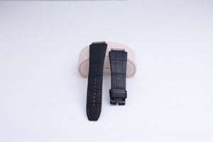 Richard Mille Original Watch Band Strap Croc. Leather Black FCD25056