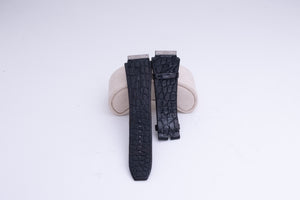 Richard Mille Original Watch Band Strap Croc. Leather Black FCD25056