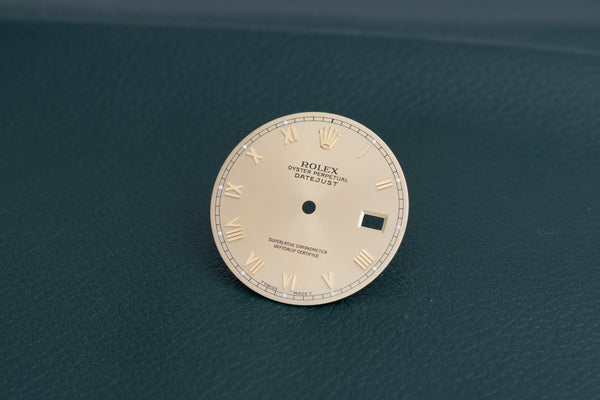 Load image into Gallery viewer, Rolex Datejust Champagne Skinny Roman Dial for model 16013 FCD26487
