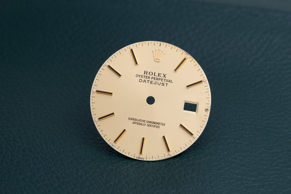 Load image into Gallery viewer, Rolex Datejust Champagne Stick marker Dial for model 16013 FCD26566
