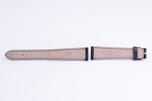 Load image into Gallery viewer, Patek Philippe 18mm nice condition USED Black Leather Strap FCD26645
