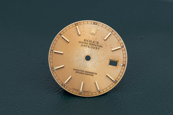 Load image into Gallery viewer, Rolex Champagne Tropical faded Stick marker Dial for model 16013 FCD26779
