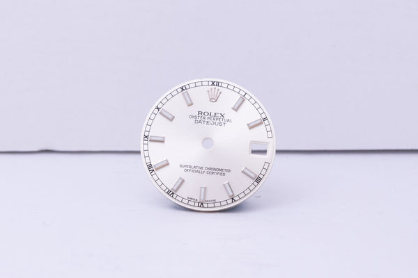 Load image into Gallery viewer, Rolex Midsize Silver Lumi Stick Dial for 178274 FCD27193
