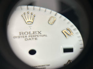 Rolex White Arabic Date dial ( scratch at 12 ) for model 15233 FCD27254