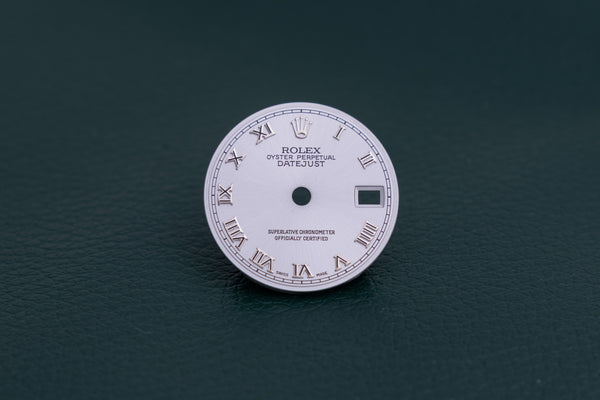 Load image into Gallery viewer, Rolex Datejust Rhodium Roman dial for model 69174 - 79174 FCD27278
