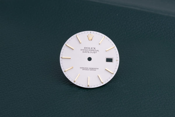 Load image into Gallery viewer, Rolex Datejust Silver Stick dial for model 16013 FCD27353
