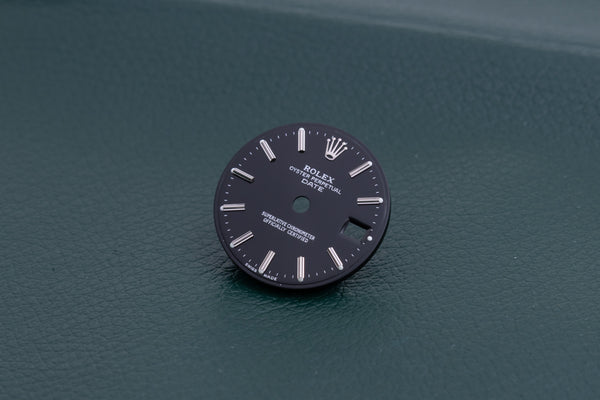 Load image into Gallery viewer, Rolex Date Black stick marker dial for model 69160 FCD27459
