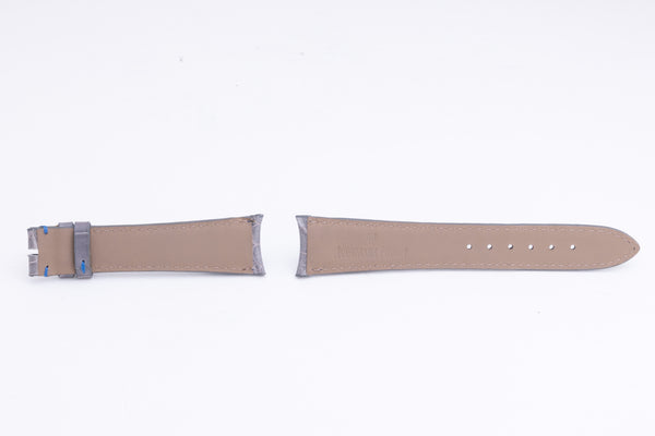 Load image into Gallery viewer, Audemars Piguet 20mm x 16 Gray with Blue stitching Croc Strap FCD27645
