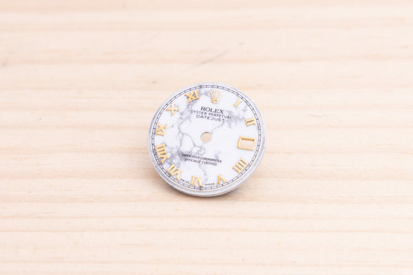 Load image into Gallery viewer, Rolex Ladies Datejust Howlite Roman Stone Dial for 69178 - 79178 FCD28009
