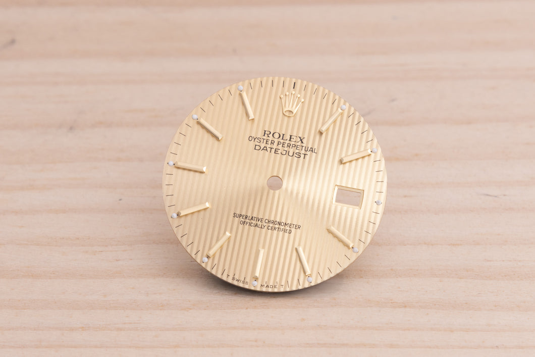 Rolex Datejust Champagne Tapestry Stick dial for model 16013 - 16233 FCD28250