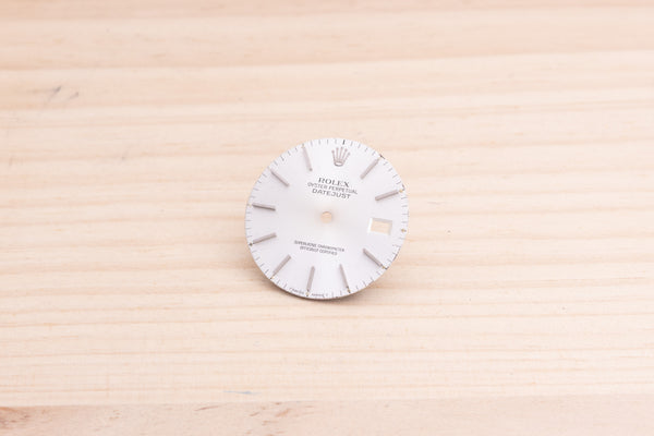 Load image into Gallery viewer, Rolex Datejust Silver Stick Dial for 16014 - 16234 FCD28346
