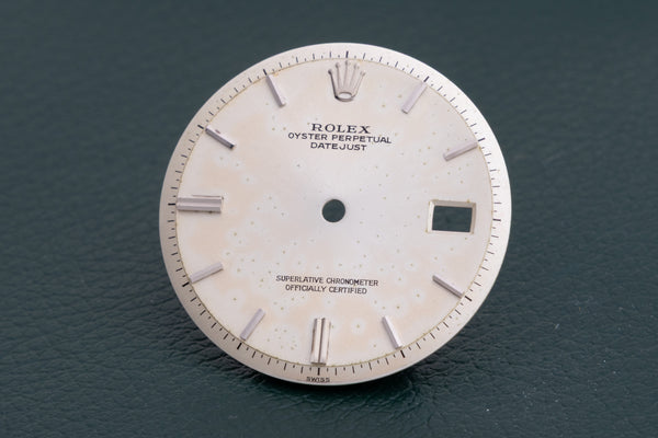 Load image into Gallery viewer, Rolex Datejust Silver Spotted Stick Dial for model 1601 FCD29072
