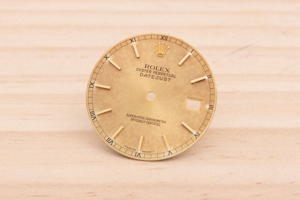 Load image into Gallery viewer, Rolex Datejust Champagne Tropical Stick Dial for model 16013 - 16233 FCD29082
