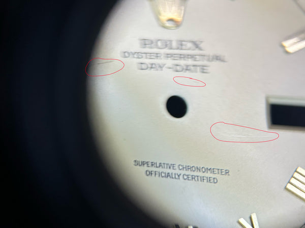 Load image into Gallery viewer, Rolex Day-Date DAMAGED Champagne Roman for model 18038 - 18238 FCD29553
